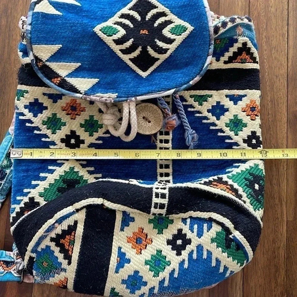 Turkish Kilim boho style backpack bag - Picture 11 of 16